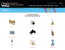 Tablet Screenshot of cincinnatimusicacademy.com